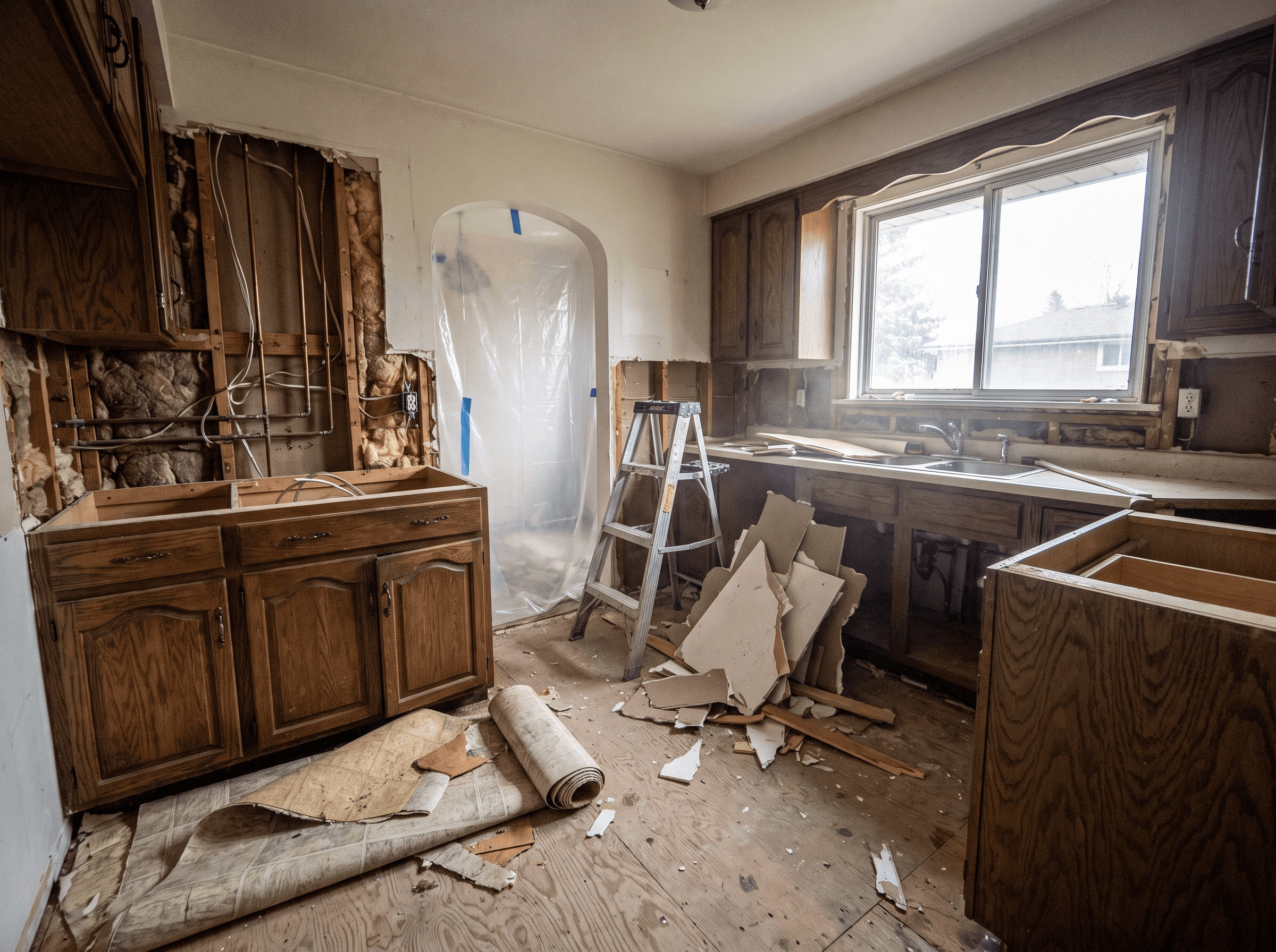 Ridgewood Kitchen & Great Room — before renovation